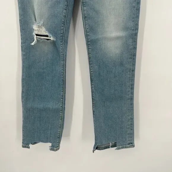 HUDSON NWT Nico Straight Ankle Chewed Hem Denim Jean // 24